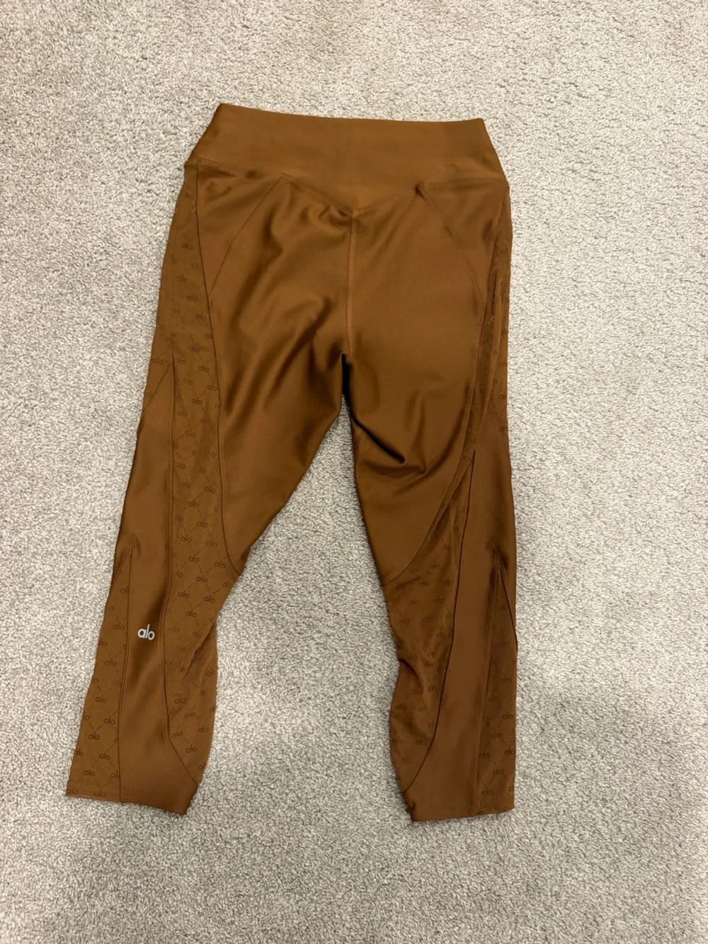 Alo Yoga Airlift Mesh High-Waist Celeste Capri Leggings Size Large